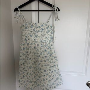 Miami White and Blue Floral Dress